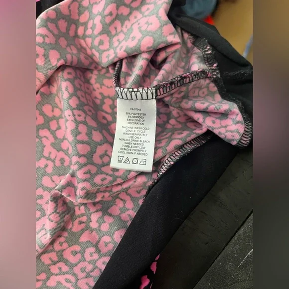 Ellen Tracy Large Black Pink Nighty Coquette Feminine Graphic Print Sleepwear - Picture 7 of 8